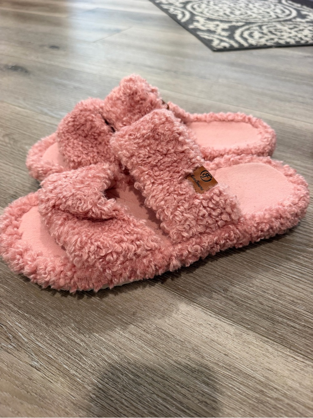 Cozy Pink Slide Sandals